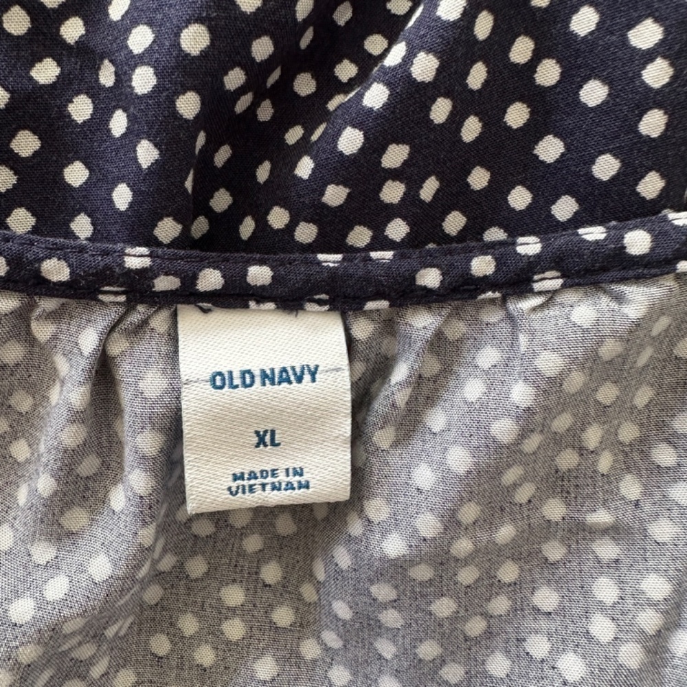 *OLD NAVY* Blue x White Polka Dot Sleeveless Dress Size XL - Picture 6 of 7